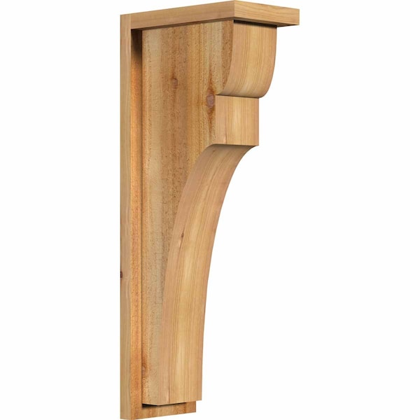Ekena Millwork Yorktown Rough Sawn Corbel w/Backplate, Western Red Cedar, 6"W x 10"D x 26"H COR06X10X26YOR01RWR - main
